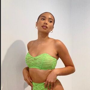 Savage x fenty ALL OVER ME LACE BANDEAU BRALETTE 1x